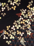 Furoshiki Tapestry | Hagi | Golden Bush Clovers on Black | 118 cm.