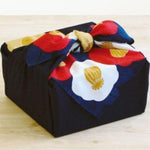 Furoshiki Scarf | Camellia Navy Blue | 70cm